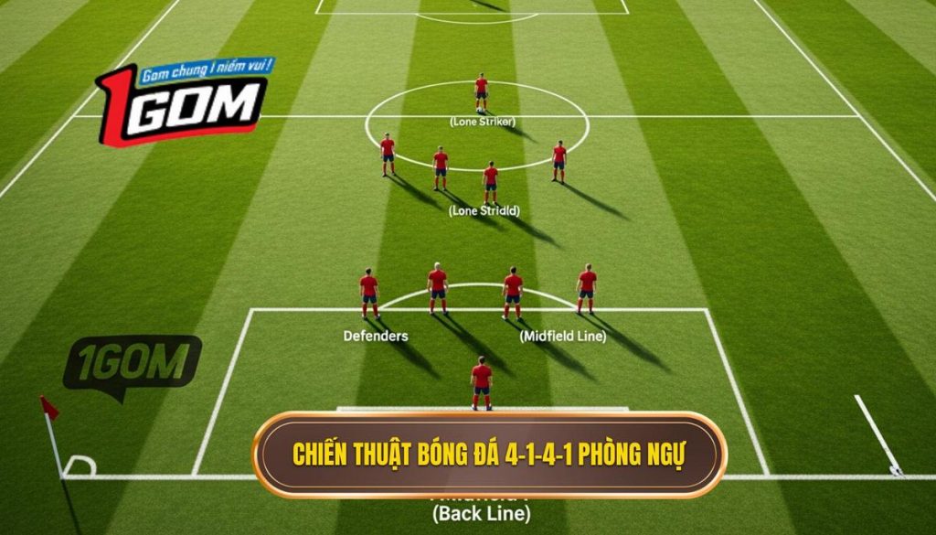 Chiến thuật bóng đá 4-1-4-1 phòng ngự